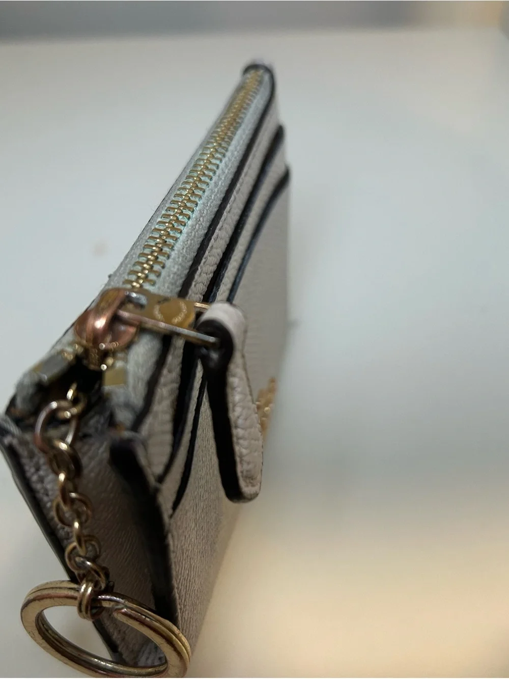 Coach Small Zip Card Case Wallet Keychain